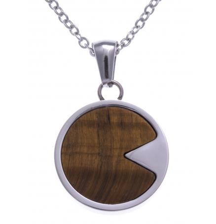 Collier en acier - Pendentif Pierre - Différents modèles